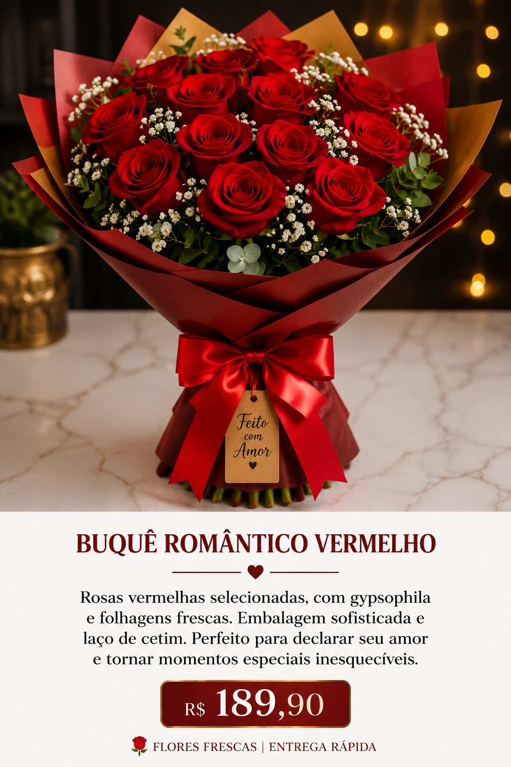 Buquê Romântico Vermelho
