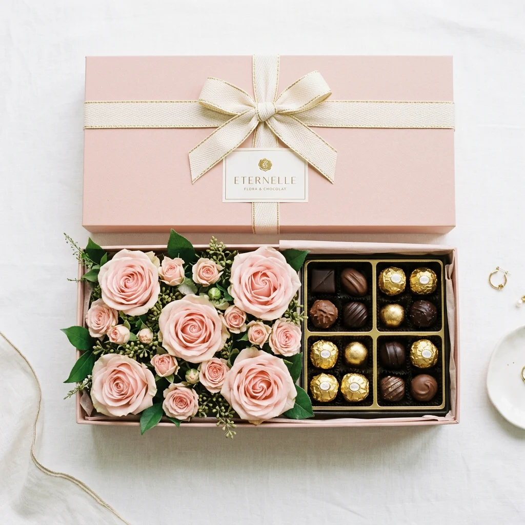 . Caixa de Rosas com Chocolates 🎁